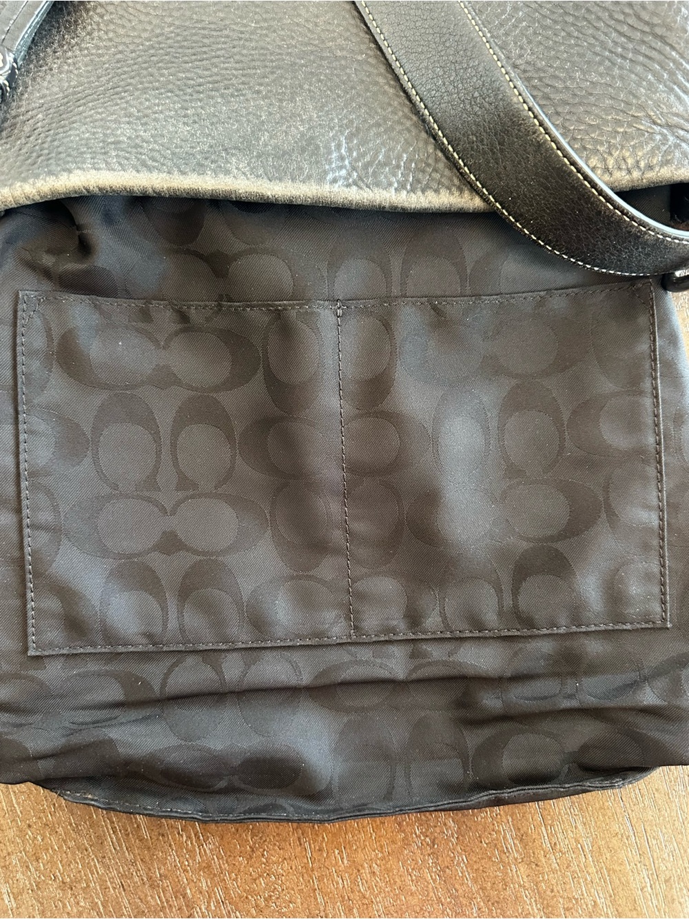 Coach Black Pebbled Leather Hobo Shoulder Bag - Picture 10 of 15